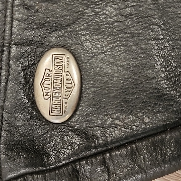 Harley-Davidson Gloves Black Leather Padded Motorcycle Riding Ladies Size Small - Picture 2 of 12